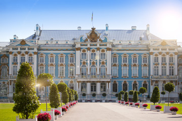 Obraz premium Katherine's Palace hall in Tsarskoe Selo (Pushkin), Russia