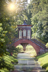 Chinese bridge (1786) in the Alexander Park in Pushkin (Tsarskoye Selo), near Saint Petersburg