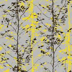 Pattern with trees silhouettes