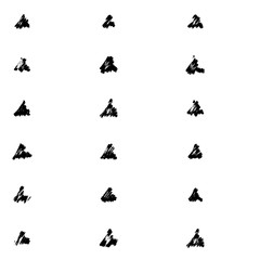 Pattern grunge hand-drawing with a dry brush in black ink made of geometric shapes, strokes. Seamless vector that can be used for printing onto fabric, paper printing, backgrounds in graphic design