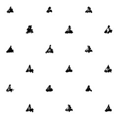 Pattern grunge hand-drawing with a dry brush in black ink made of geometric shapes, strokes. Seamless vector that can be used for printing onto fabric, paper printing, backgrounds in graphic design