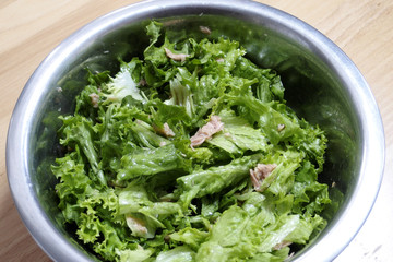 グリーンリーフとツナのサラダ