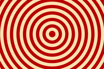 Illustration of red and vanilla colored concentric circles