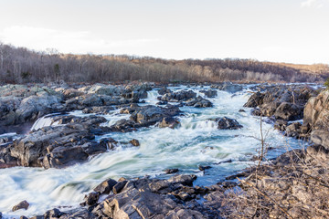 Great falls waterfall rapids in Virginia and Maryland