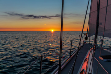 Sunset On A Sailboat