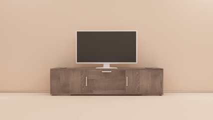 TV display 3D rendering