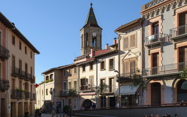 Fototapeta na wymiar Plaza Mayor de Viladrau, Girona, España