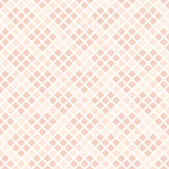 Rose diamond pattern with hearts. Seamless vector