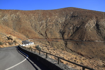 Obraz premium Beautiful volcanic mountains . Panoramic view on Fuerteventura