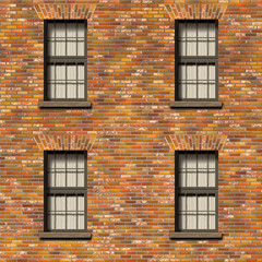 Obraz premium wall with windows texture