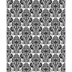Seamless background baroque style black and white. Vintage Pattern. Retro Victorian ornament. Elements of flowers and leaves. Vector illustration. Use for wallpaper, print packaging paper, textiles.