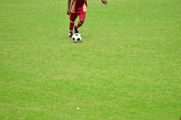 Obraz premium Soccer player Kick ball