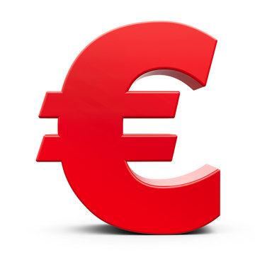 Red euro sign
