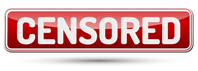 CENSORED - Abstract beautiful button with text.