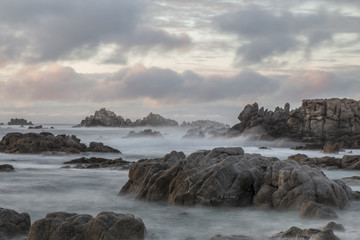 Misty Ocean Rocks