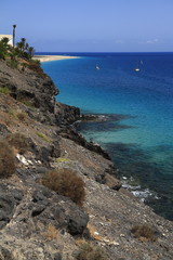 The famous lagoon in Caleta del Fuste, Fuerteventura