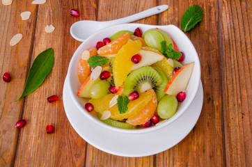 Fresh fruit salad. Healthy dish.