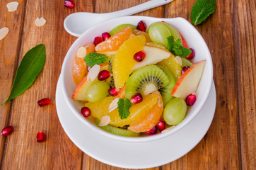 Fresh fruit salad. Healthy dish.