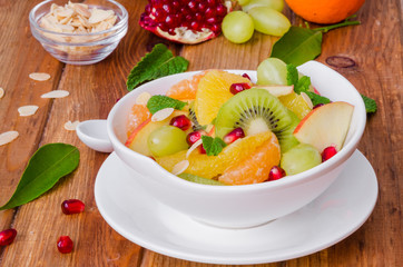 Fresh fruit salad. Healthy dish.