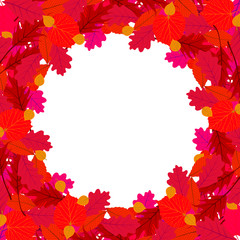 Vector background with autumn decor