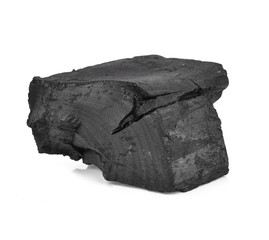 Charcoal isolated on white