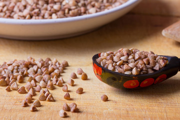 Porridge from buckwheat. Healthy food. Porridge. Каша из гречневой крупы....