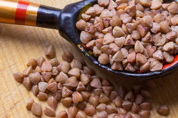Каша из гречневой крупы. Здоровая еда. Каша. Porridge from...