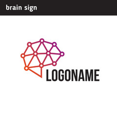 Fototapeta premium Communications logo in the brain