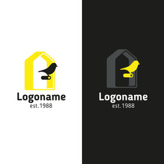 sign of a bird in the birdhouse