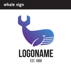 sign of the whale tail in the form of a key