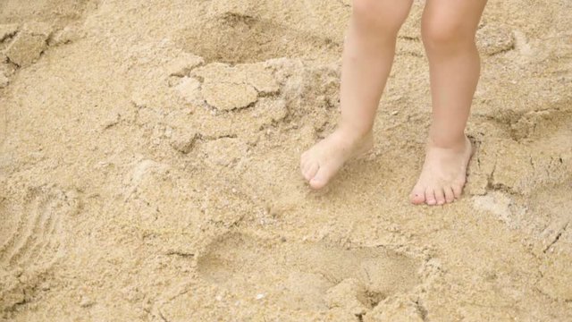 Little steps on sand