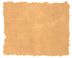 A piece of decorative paper. Coarse texture. Isolated on white.