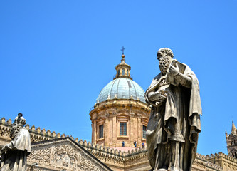 Naklejka na ściany i meble Maestosa Cattedrale di Palermo della Santa Vergine Maria Assunta