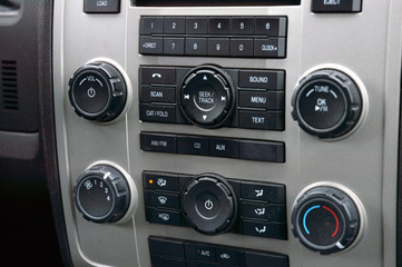 Automobile stereo, heat and AC system