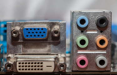 motherboard, USB, lan, input, audio input, socket,