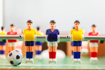 foosball table soccer . football players sport teame