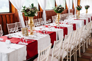 decorated table at the event