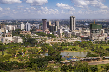 Nairobi cityscape - capital city of Kenya