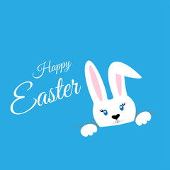 Obraz na płótnie Canvas Easter bunny on a colored background
