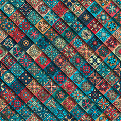 Seamless pattern. Vintage decorative elements. Hand drawn background. Islam, Arabic, Indian, ottoman motifs. Perfect for printing on fabric or paper.