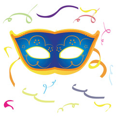 Isolated carnival mask on a white background, Vector illustration