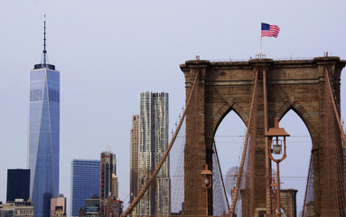 Manhattan Panorama from the Brooklyn Bridge