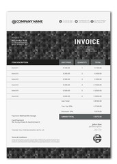 Elegant Vector Invoice Template For Creative Design.