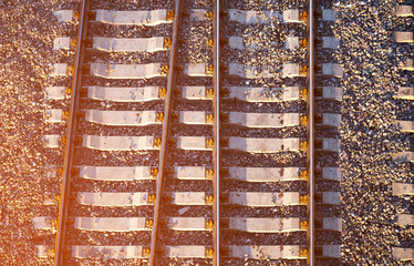 Railway path from above