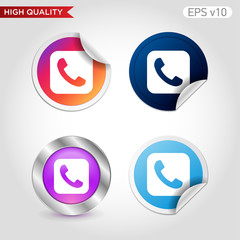 Phone icon. Button with phone icon. Modern UI vector.