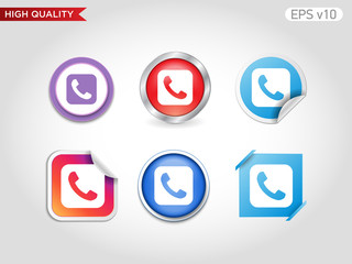 Phone icon. Button with phone icon. Modern UI vector.