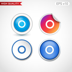 Circle icon. Button with circle icon. Modern UI vector.