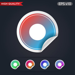 Circle icon. Button with circle icon. Modern UI vector.