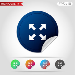 Arrows icon. Button with arrows icon. Modern UI vector.