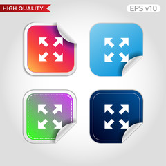 Arrows icon. Button with arrows icon. Modern UI vector.